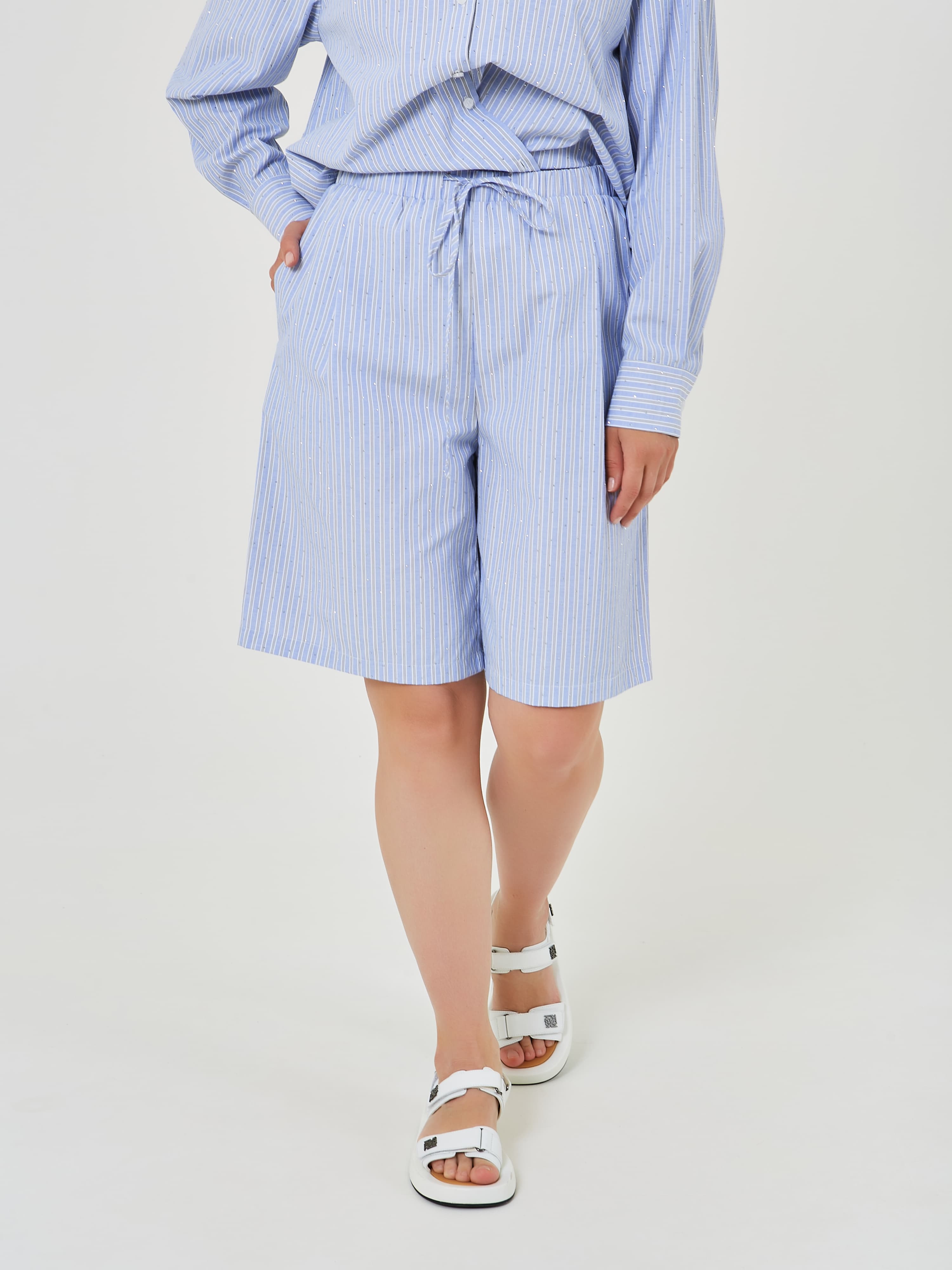 ШОРТЫ STERN с эластичным поясом и декором из страз