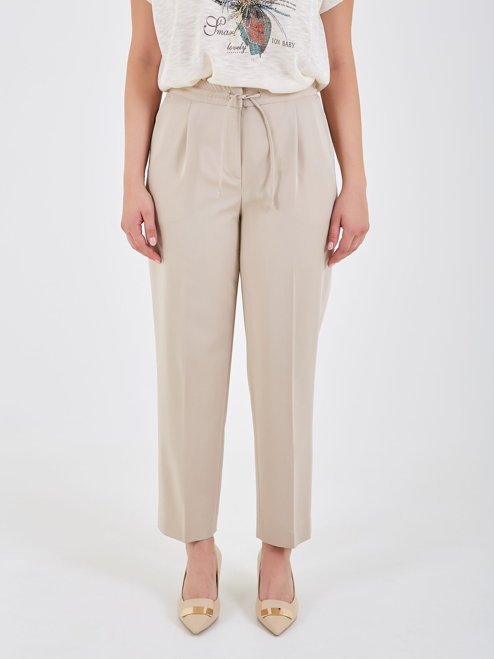 БРЮКИ ДЖИНС STERN зауженные с карманами и завязками на поясе